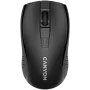 Belaidė pelė CANYON MW-7, 2.4 GHz, 6 mygtukai, DPI 800/1200/1600, su 1 AA baterija, 110×60×37 mm, 58 g, juoda