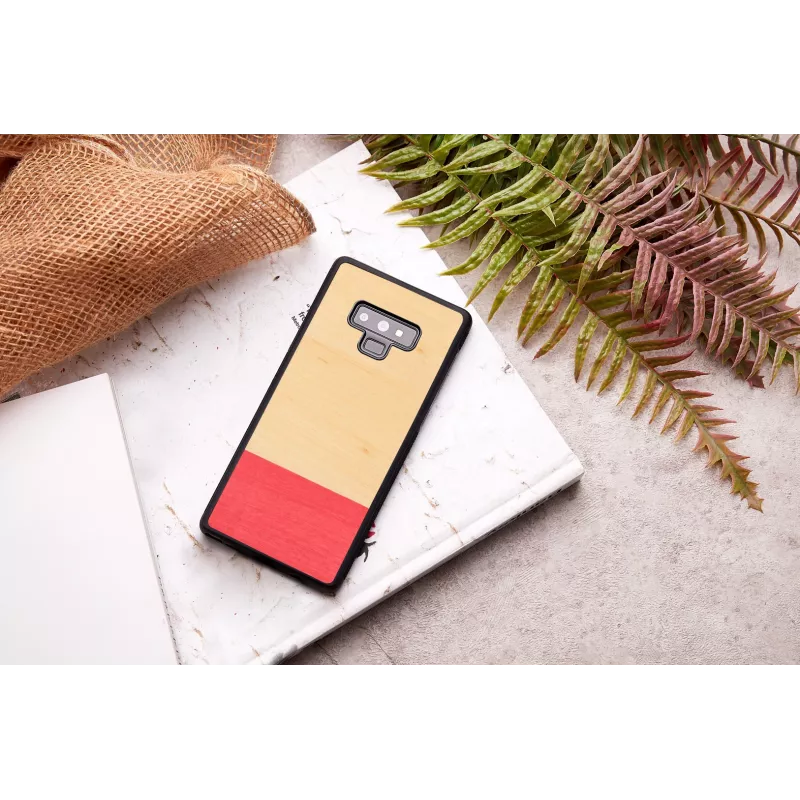 Apsauginis dėklas iš medžio ir polikarbonato Samsung Galaxy Note 9 (N960) – juodas, mišrus raštas
