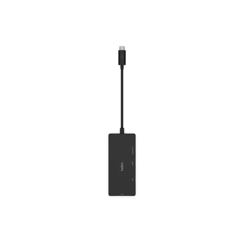 Linksys Belkin - vaizdo adapteris - USB-C (kištukas) į HD-15 (VGA), DVI-I, HDMI, DisplayPort (lizdai) - 4K palaikymas - juoda (AVC003BTBK)