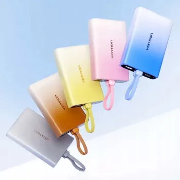 Nešiojamas įkroviklis Vention 10000 mAh su USB-C, Lightning ir USB-A, 22,5 W išėjimas, varis