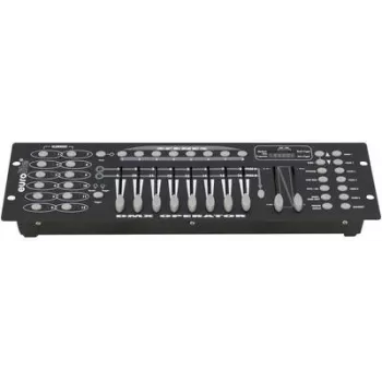 EUROLITE Operator 192 – DMX apšvietimo valdiklis, 16 kanalų, 19 colių (48,30 cm) stovas