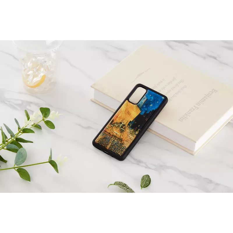 Apsauginis dėklas iKins Samsung Galaxy S20 – juodas Cafe Terrace dizainas