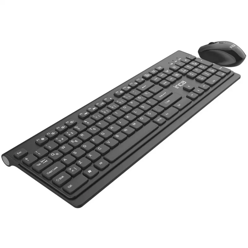 Inca IWS-519 belaidis klaviatūros ir pelės rinkinys, RF, QWERTY turkiškas, juodas