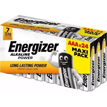 Energizer AAA LR03 šarminės baterijos Alkaline Power Maxi paketas 24 vnt.