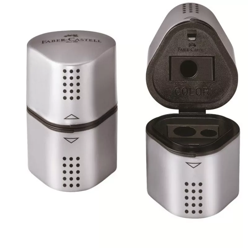 Rankinis pieštukų galąstuvas Faber-Castell Grip 2001 Silver