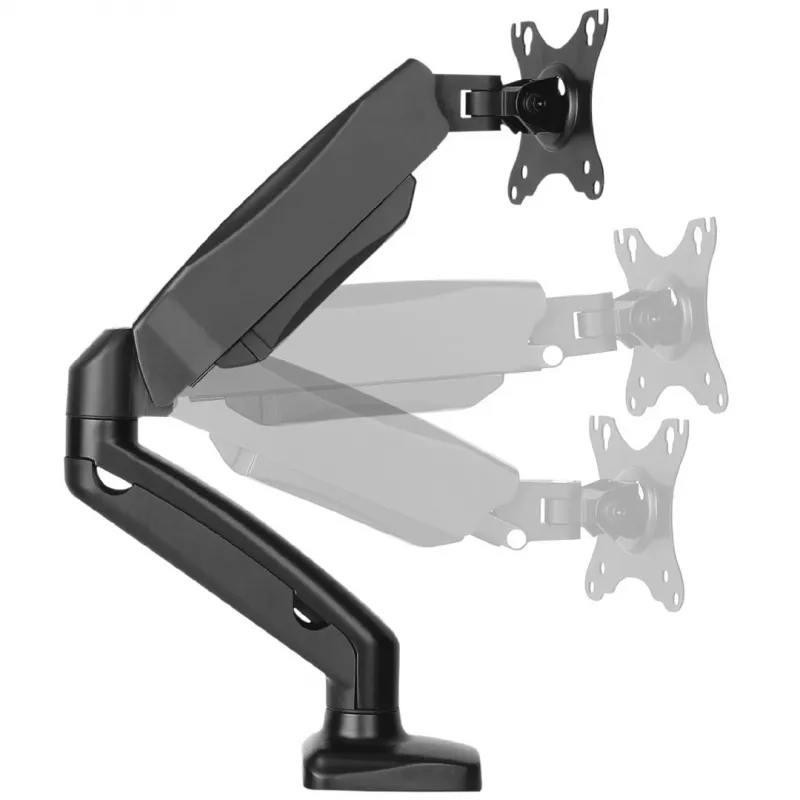 Monitorio laikiklis MONTIS MT014 1 ekranui, stalviršinis, dujinės spyruoklės aukščio reguliavimas, iki 81,3 cm (32 colių), max 8 kg, juodas