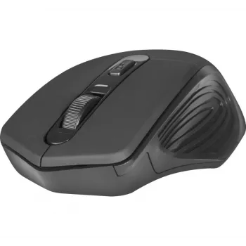 Belaidė optinė pelė DEFENDER Datum MB-345 RF, ambidekstrinė/dešinei rankai, 1600 DPI, 3 mygtukai, USB RF imtuvas, juoda