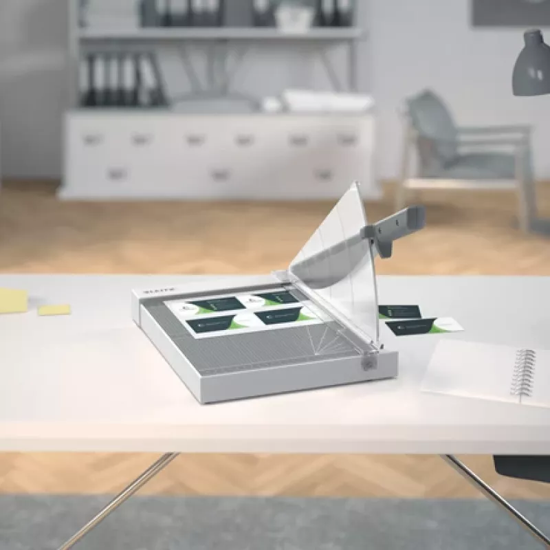 Leitz Precision Home Office popieriaus pjaustyklė A4, 10 lapų, rankinis spaustuvas, nerūdijantis plienas, A4, 80 g/m², antracitas