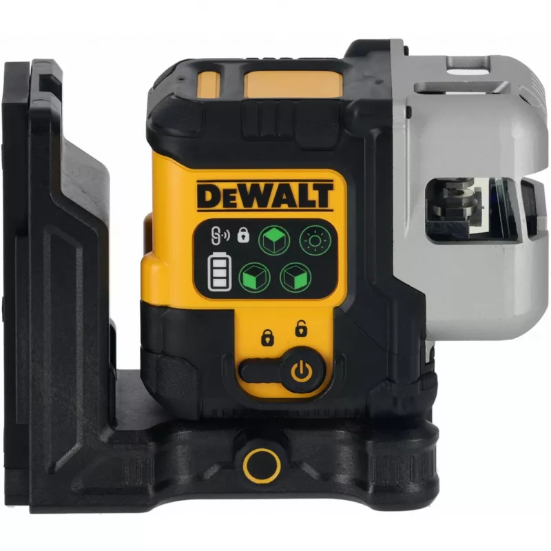 Belaidis kelių linijų lazeris DeWalt DCLE14301GB 3×180° kryžminės linijos, 18V, žalios linijos, integruota Powerstack Li‑Ion baterija