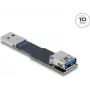 Gender changer laidas DELOCK 67420 USB Type-A į Type-A, juodas