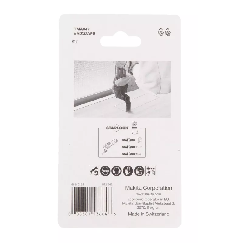 Makita B-64814-5 (TMA047) panirimo ašmenys, 32 mm, Starlock, bimetaliai, 5 vnt.