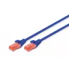 Tinklo kabelis Digitus CAT 6 U/UTP RJ-45 Cat6 3m mėlynas