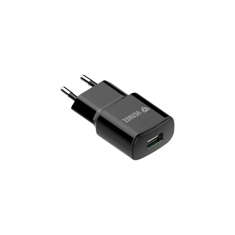 Sieninis USB-A įkroviklis YENKEE YAC 2013BK — 12W, 2.4A