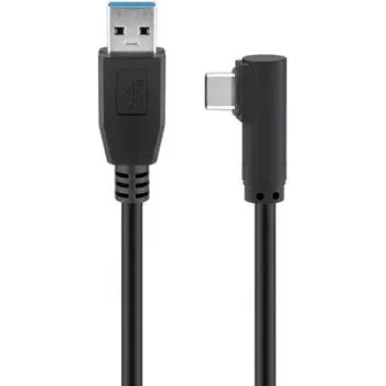 Wentronic goobay USB kabelis - USB A (kištukas) į USB-C (kištukas) kampuotas - USB 3.0 - 50 cm - apvalus - juodas (66500)
