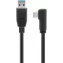 Wentronic goobay USB kabelis - USB A (kištukas) į USB-C (kištukas) kampuotas - USB 3.0 - 50 cm - apvalus - juodas (66500)