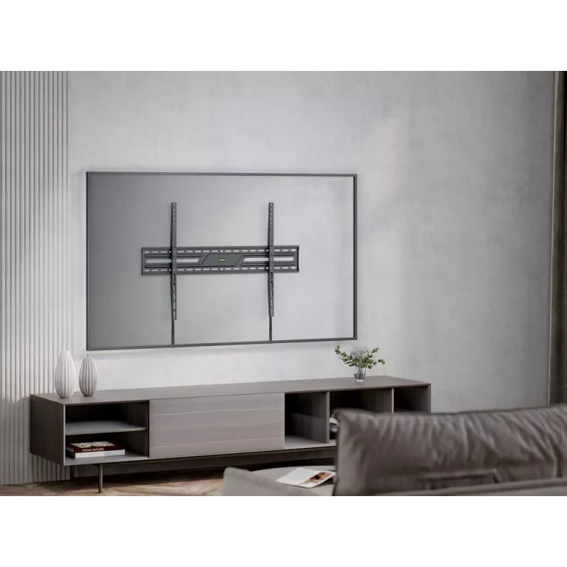Fiksuotas TV laikiklis GEMBIRD WM-100F-01 43–100 colių ekranams, plieninis, maks. 75 kg, VESA 75x75–900x600