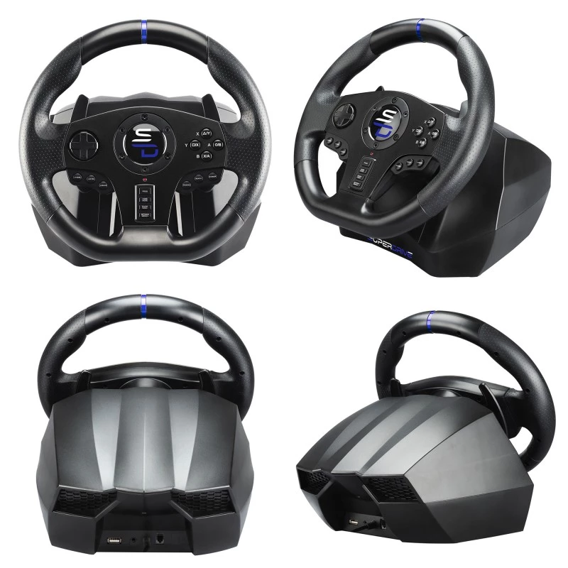 Vairo ir pedalų rinkinys Subsonic SV750 juodas 270° sukimosi kampas USB