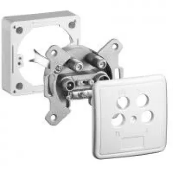 Wentronic Goobay 4-ių angų antenos lizdas, 2 dB – praėjimo arba galinis lizdas, nuolatinės srovės perdavimas (67089)