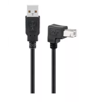 Microconnect USBAB2ANGLED USB 2.0 laidas USB A – USB B 2 m, juodas