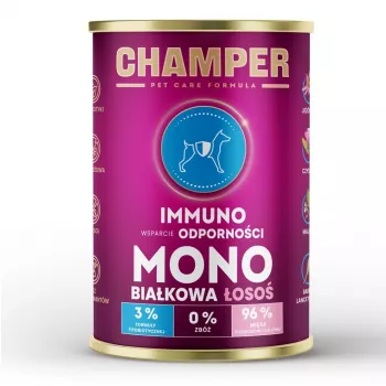 CHAMPER Immuno Monoprotein Salmon šlapias šunų ėdalas - 400g