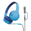 Ant ausų dedamos ausinės Belkin SoundForm Mini laidinės 3,5 mm USB-C mėlynos