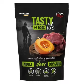 BIOFEED Tasty Dogs Life Deer šlapias šunų maistas - 500g