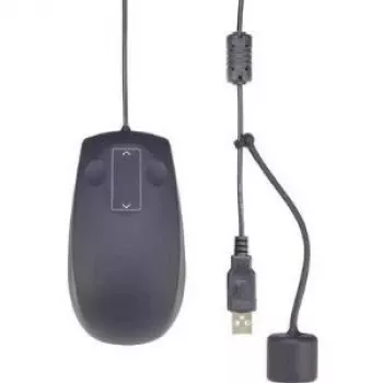 Pramoninė lazerinė pelė Renkforce iM-LM-T01-BK IP68, laidinė, juoda
