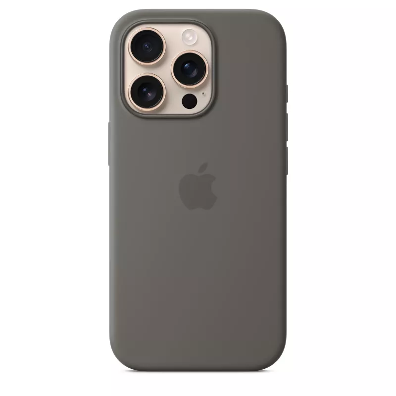 Apple iPhone 16 Pro Silikoninis Dėklas su MagSafe - Pilka Akmens Spalva