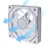 120 mm Lian Li UNI FAN SL-INF Wireless ARGB PWM — Baltas, modulinė magnetinė ventiliatorių sistema