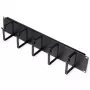Patch panel ROLINE 19 colių 2U, kabelių kanalas 85x60 mm, plieninis korpusas, juodos spalvos