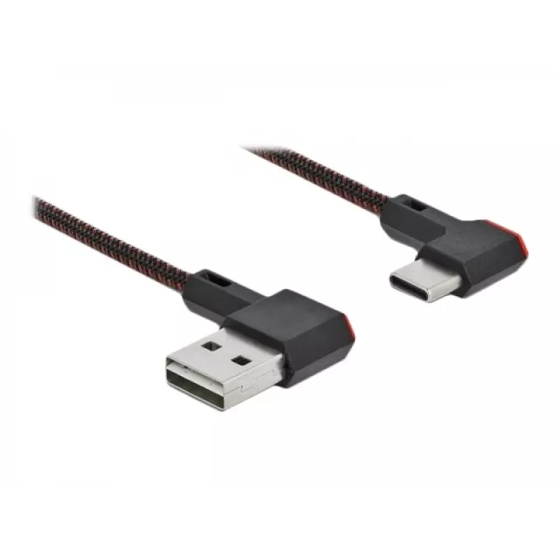 USB kabelis DeLOCK EASY-USB 2.0 Type-A vyriškas į Type-C vyrišką 0,5 m juodas