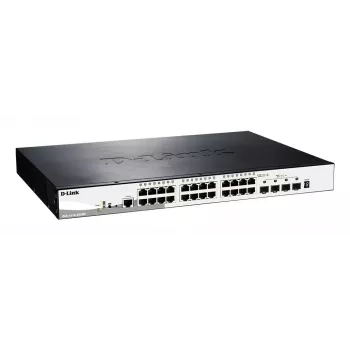 D-Link DGS-1510-28XMP valdomas L2/L3 Gigabit Ethernet (10/100/1000) maitinimas per Ethernet (PoE) juodas, pilkas