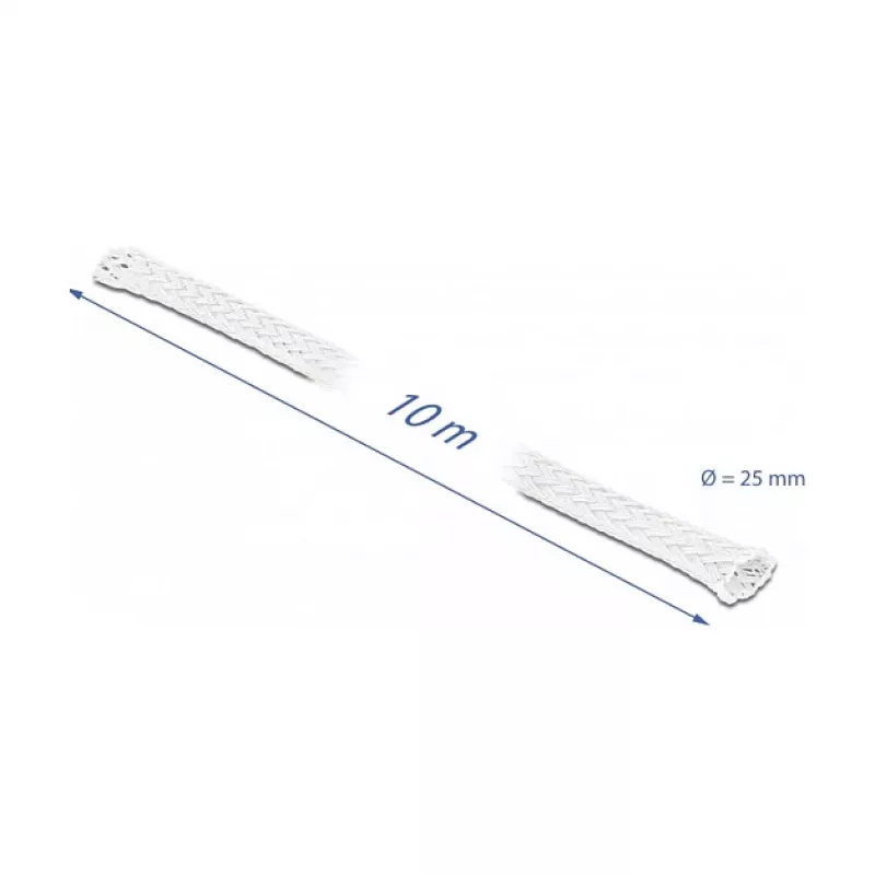 Pintas kabelių movimas DeLOCK 20806 10 m x 25 mm baltas