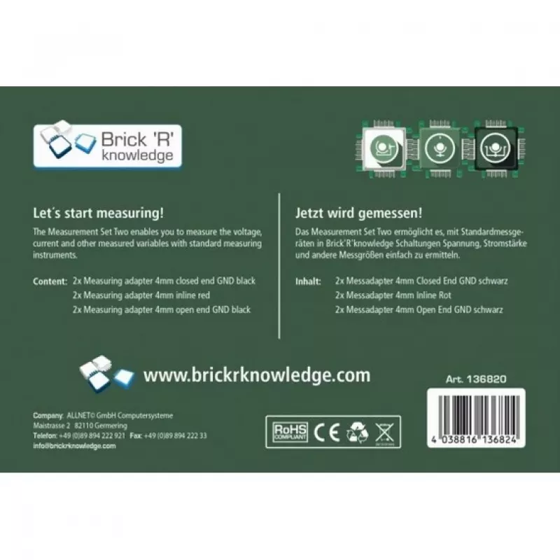 Matavimo adapterių rinkinys ALLNET ALL-BRICK-0638, suderinamas su Brick’R’knowledge