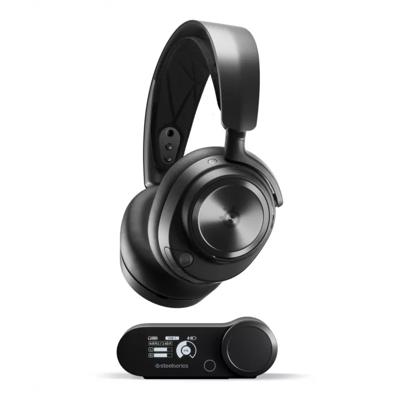 Ausinės Steelseries Arctis Nova Pro Wireless lankeliu žaidimams Bluetooth juodos