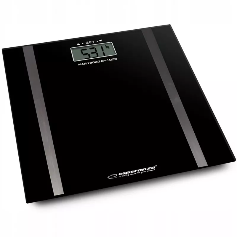 Asmeninės kūno svorio svarstyklės Esperanza EBS018K – elektroninės, 180 kg, juodos