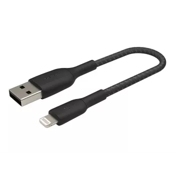 Belkin USB-A–Lightning pintas kabelis 15 cm juodas
