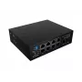 LANBERG ILFE-8P-1GE-1S-120 tinklo jungiklis – Lengvas pramoninis PoE, 4x PoE++ (BT), 4x PoE+ (AT), 1x Gigabit, 1x SFP+, DIN bėgelis, nevaldomas