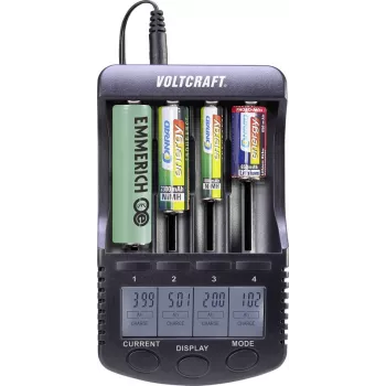VOLTCRAFT Įkroviklis apvalioms baterijoms NiMH, NiCd, LiIon CC-2 Mignon (AA), Micro (AAA), Baby (C), Sub-C, 26650, 26500, 18650, 1 (VC-8066555)