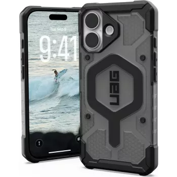 UAG Urban Armor Gear Pathfinder MagSafe Dėklas | Apple iPhone 17 | pelenų (permatoma pilka)/juoda