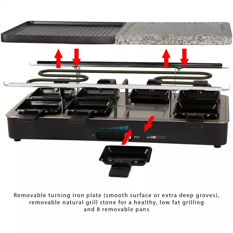 Clatronic 5,10 cm (2) 1 Raclette-Grilis RG 3518 (261706)