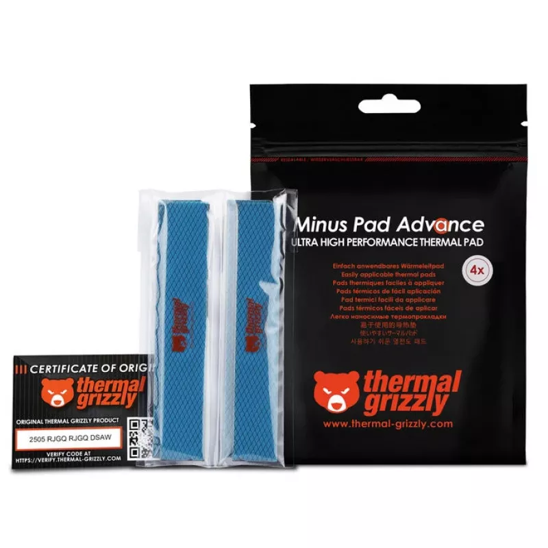 Thermal Grizzly Minus Pad Advance terminė pagalvėlė 120 x 20 x 1,0 mm, 4 vnt.