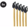 SATA duomenų laidas ShiverPeaks BS78246-0.5Y-5 6 Gb/s su metaliniu fiksatoriumi, 0,5 m