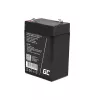 UPS baterija Green Cell AGM15, 6 V, 4 Ah, sandarus švino rūgšties (VRLA), juoda, 680 g