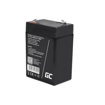 UPS baterija Green Cell AGM15, 6 V, 4 Ah, sandarus švino rūgšties (VRLA), juoda, 680 g