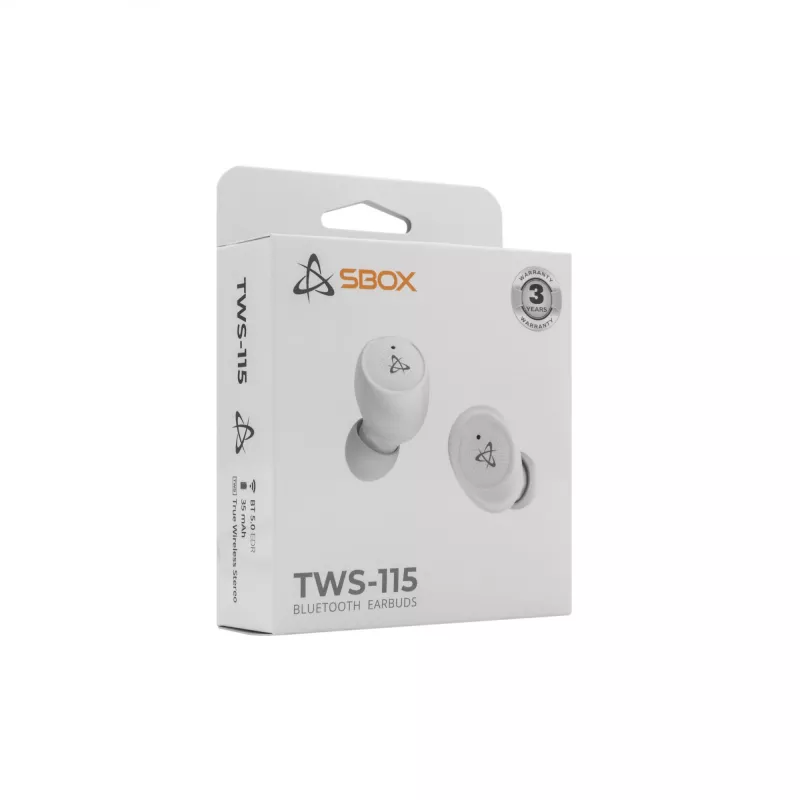 Ausinės SBOX EB-TWS115 baltos