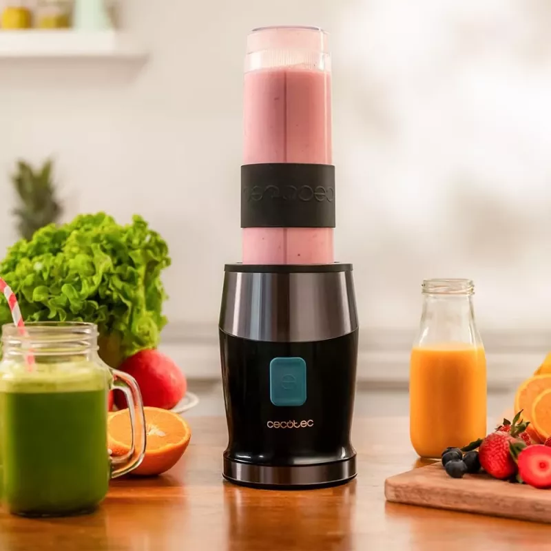 Cecotec Blender Power Titanium 900 ProGo | Stalviršinis | 900 W | Talpa 2x0,57 l | Ledų smulkinimas | Juoda