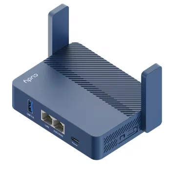 Nešiojamas maršrutizatorius Cudy TR3000 AX3000 Wi‑Fi 6, Gigabit Ethernet WAN/LAN, USB-A, išorinės antenos, mėlynas