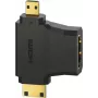 Hama 00305020 HDMI adapteris HDMI Type A (Standartinis) – HDMI Type C / HDMI Type D, juodas