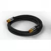 Goobay TV antenos laidas (135 dB tipas), 4x ekranuotas, 2 m, juodas – auksuotas, Koax lizdas > Koax kištukas (70367)